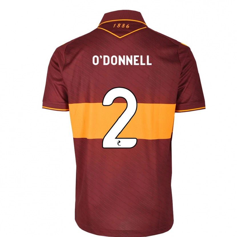 Danxen Męski Stephen O'donnell #2 Pomarańczowy Bordowy Wyjazdowa Koszulka 2026/27 Koszulki Klubowe