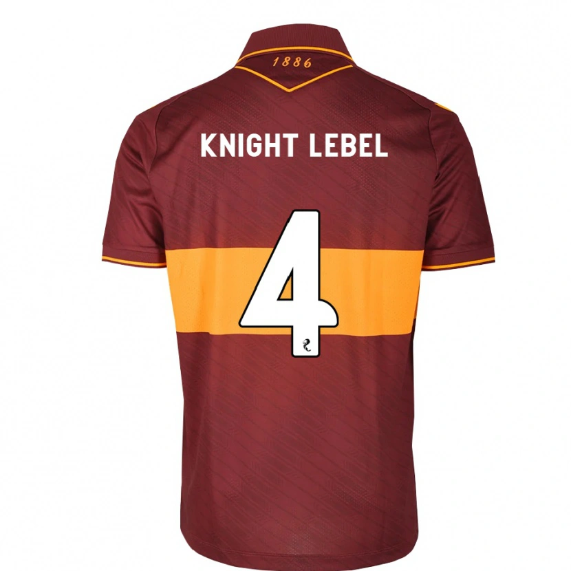 Danxen Męski Jamie Knight-Lebel #4 Pomarańczowy Bordowy Wyjazdowa Koszulka 2026/27 Koszulki Klubowe