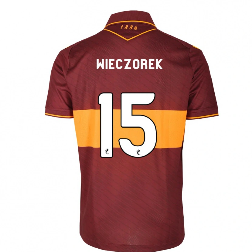Danxen Męski Olivier Wieczorek #15 Pomarańczowy Bordowy Wyjazdowa Koszulka 2026/27 Koszulki Klubowe