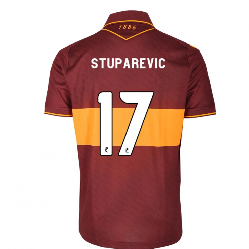Danxen Męski Filip Stuparevic #17 Pomarańczowy Bordowy Wyjazdowa Koszulka 2026/27 Koszulki Klubowe