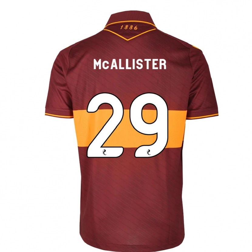 Danxen Męski Zander Mcallister #29 Pomarańczowy Bordowy Wyjazdowa Koszulka 2026/27 Koszulki Klubowe