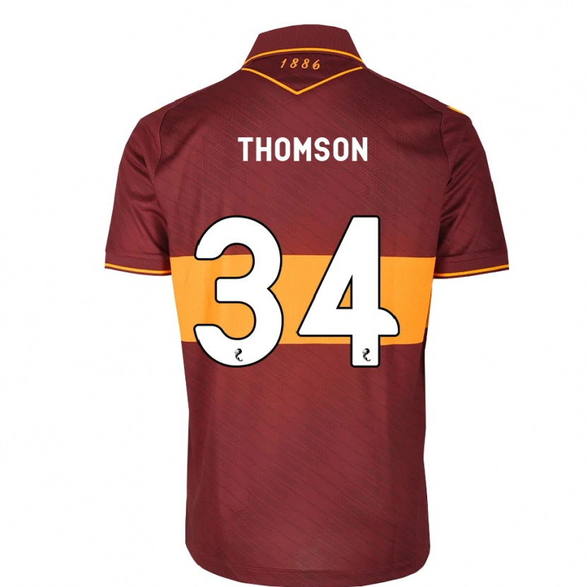 Danxen Męski Aaron Thomson #34 Pomarańczowy Bordowy Wyjazdowa Koszulka 2026/27 Koszulki Klubowe