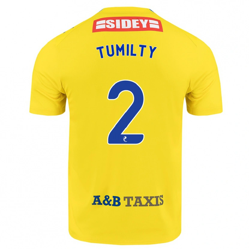 Danxen Męski Reghan Tumilty #2 Żółty Niebieski Czarny Wyjazdowa Koszulka 2026/27 Koszulki Klubowe