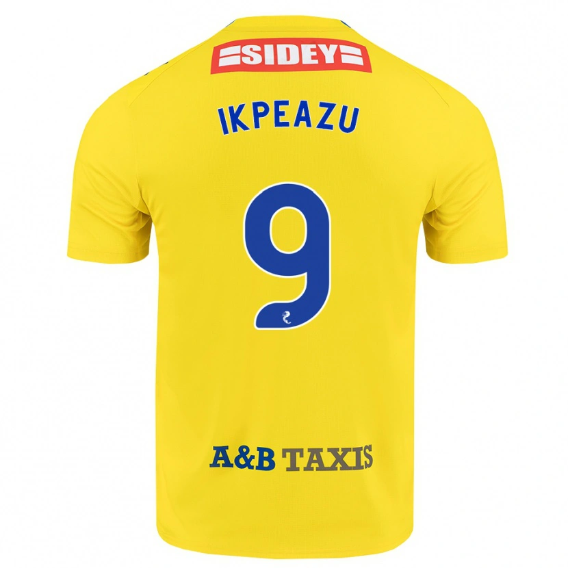 Danxen Męski Uche Ikpeazu #9 Żółty Niebieski Czarny Wyjazdowa Koszulka 2026/27 Koszulki Klubowe