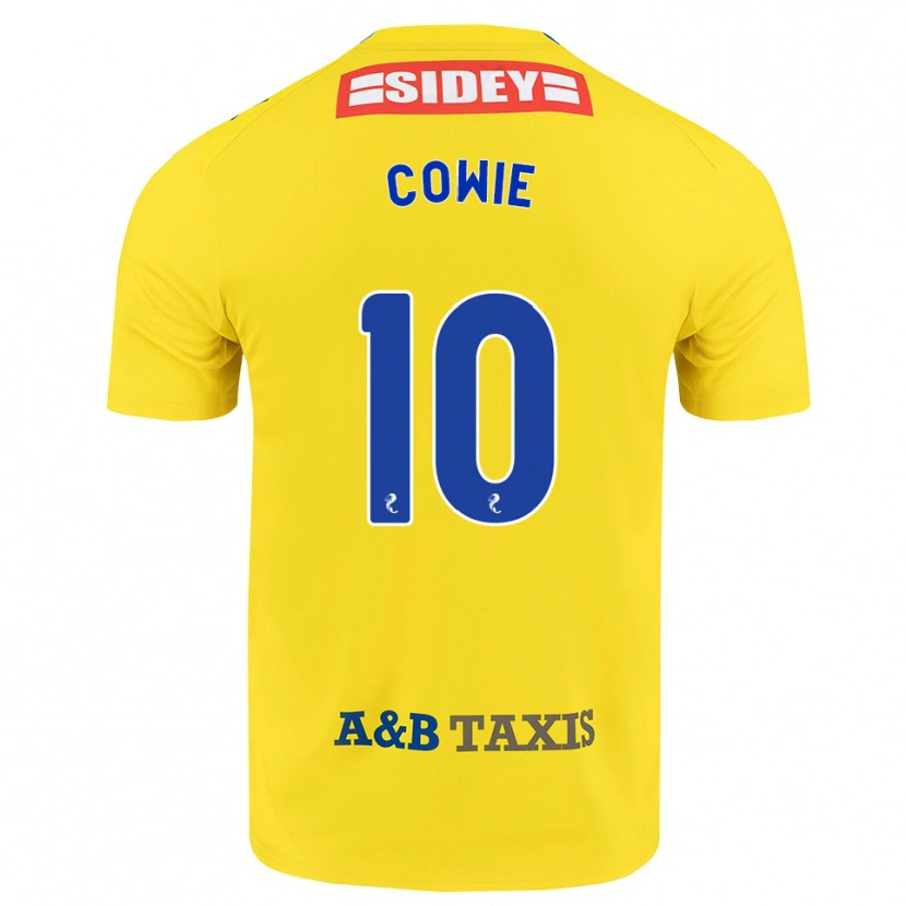 Danxen Męski Ellie-May Cowie #10 Żółty Niebieski Czarny Wyjazdowa Koszulka 2026/27 Koszulki Klubowe