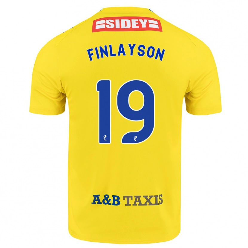 Danxen Męski Danny Finlayson #19 Żółty Niebieski Czarny Wyjazdowa Koszulka 2026/27 Koszulki Klubowe