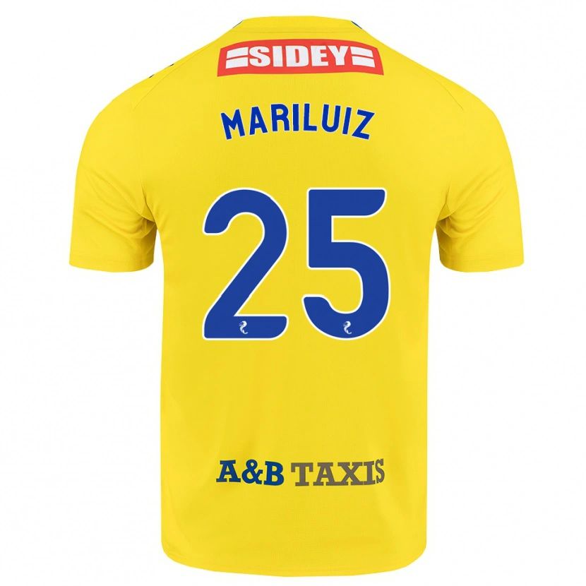 Danxen Męski Mariluiz Sanchez #25 Żółty Niebieski Czarny Wyjazdowa Koszulka 2026/27 Koszulki Klubowe