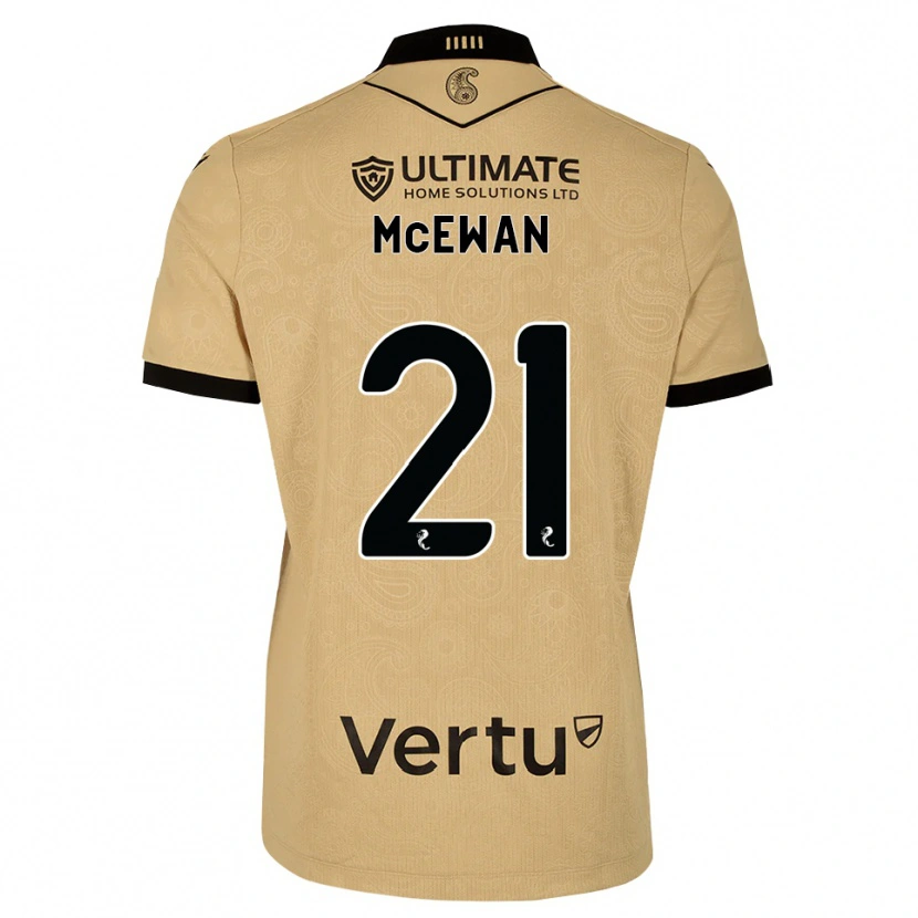 Danxen Męski Carter Mcewan #21 Drewniany Czarny Wyjazdowa Koszulka 2026/27 Koszulki Klubowe