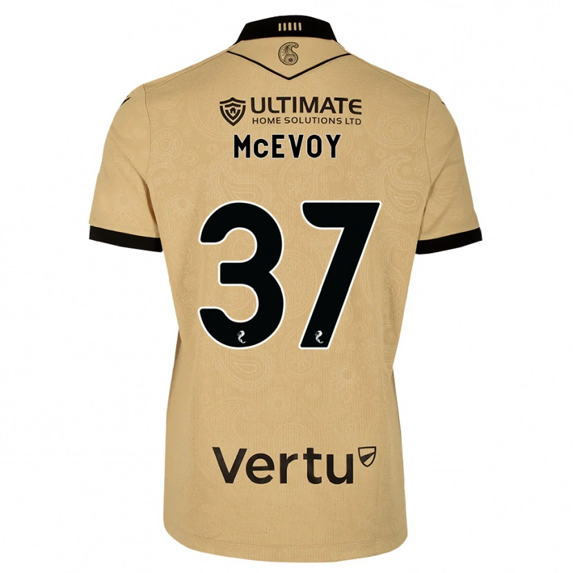 Danxen Męski Carrick Mcevoy #37 Drewniany Czarny Wyjazdowa Koszulka 2026/27 Koszulki Klubowe