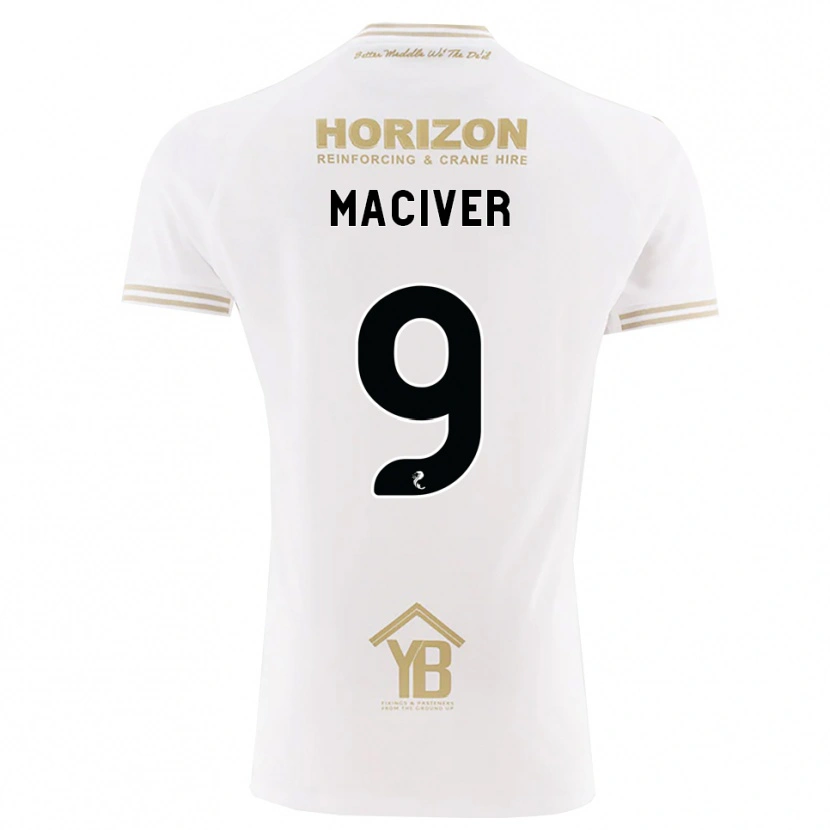 Danxen Męski Ross Maciver #9 Pszeniczny Biały Wyjazdowa Koszulka 2026/27 Koszulki Klubowe