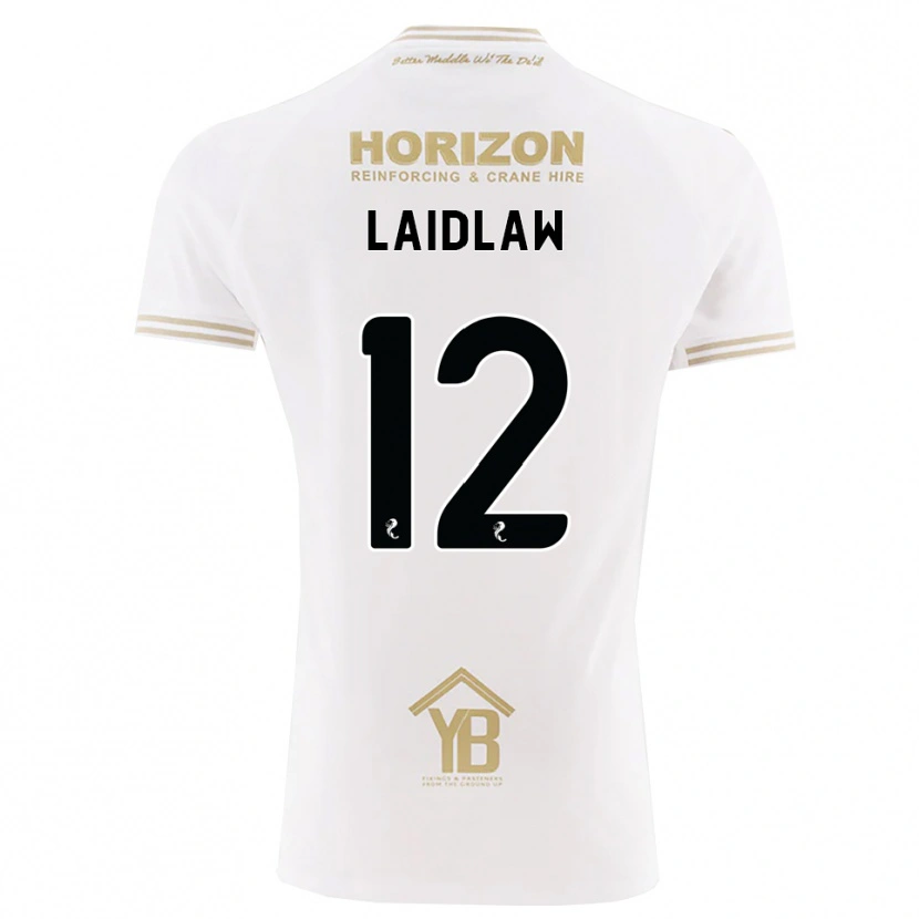 Danxen Męski Ethan Laidlaw #12 Pszeniczny Biały Wyjazdowa Koszulka 2026/27 Koszulki Klubowe