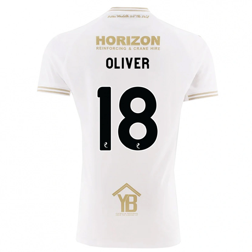 Danxen Męski Gary Oliver #18 Pszeniczny Biały Wyjazdowa Koszulka 2026/27 Koszulki Klubowe