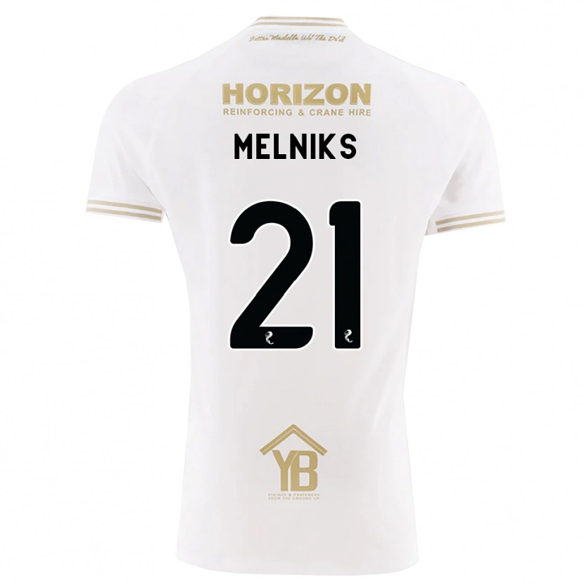 Danxen Męski Deniss Melniks #21 Pszeniczny Biały Wyjazdowa Koszulka 2026/27 Koszulki Klubowe