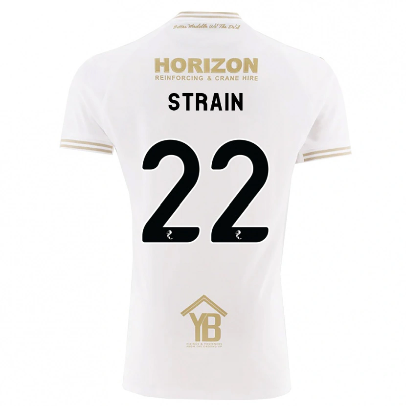 Danxen Męski Ryan Strain #22 Pszeniczny Biały Wyjazdowa Koszulka 2026/27 Koszulki Klubowe