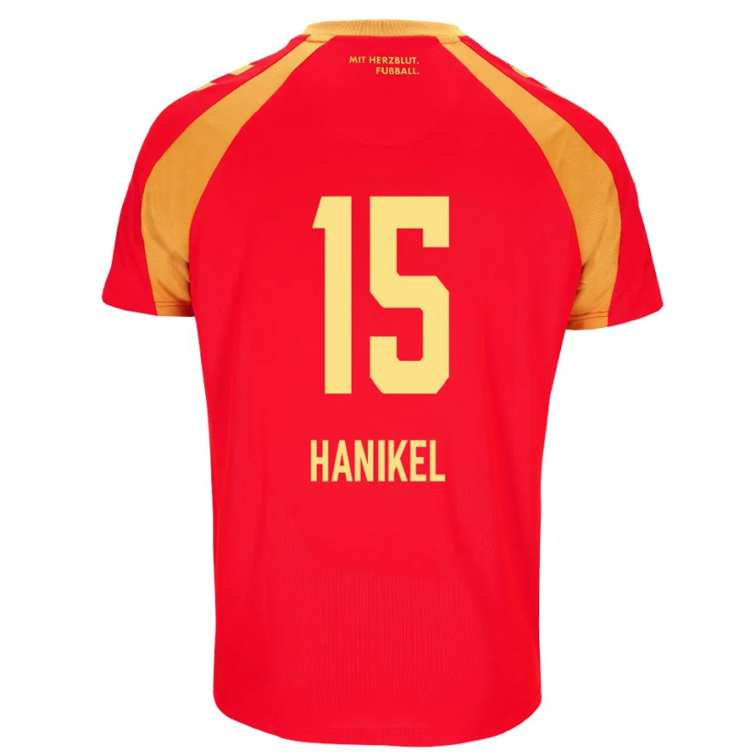 Danxen Męski Maximilian Hanikel #15 Czerwony Pomarańczowy Czarny Wyjazdowa Koszulka 2026/27 Koszulki Klubowe