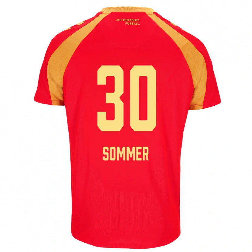 Danxen Męski Konstantin Sommer #30 Czerwony Pomarańczowy Czarny Wyjazdowa Koszulka 2026/27 Koszulki Klubowe