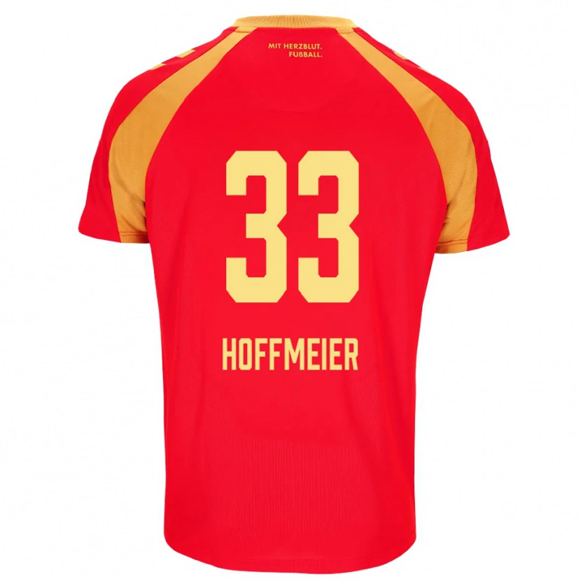 Danxen Męski Marcel Hoffmeier #33 Czerwony Pomarańczowy Czarny Wyjazdowa Koszulka 2026/27 Koszulki Klubowe