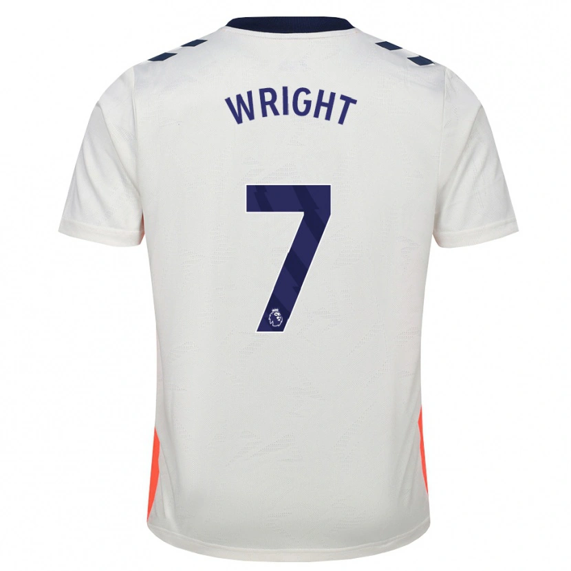 Danxen Męski Alfie Wright #7 Biały Pomarańczowy Niebieski Królewski Wyjazdowa Koszulka 2026/27 Koszulki Klubowe