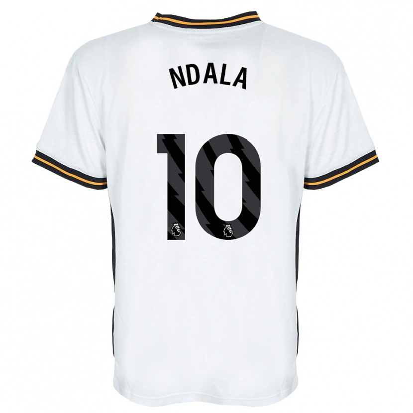 Danxen Męski Joel Ndala #10 Biały Pomarańczowy Czarny Wyjazdowa Koszulka 2026/27 Koszulki Klubowe