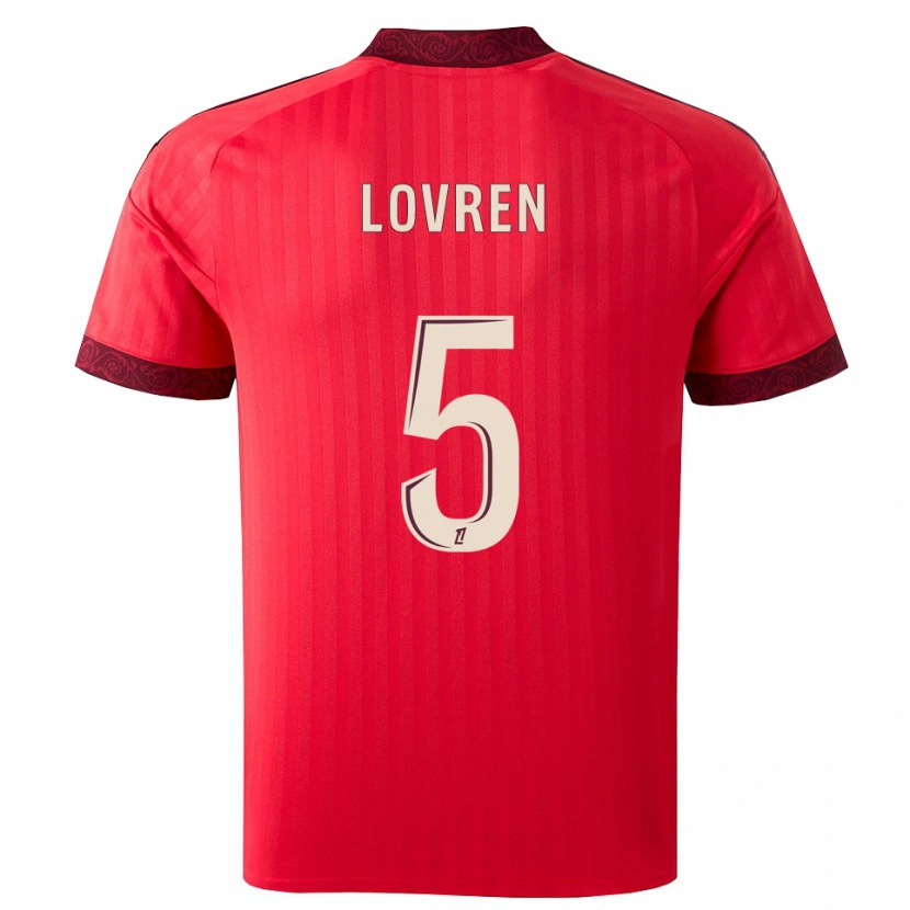 Danxen Męski Dejan Lovren #5 Bordo Czerwony Biały Wyjazdowa Koszulka 2026/27 Koszulki Klubowe