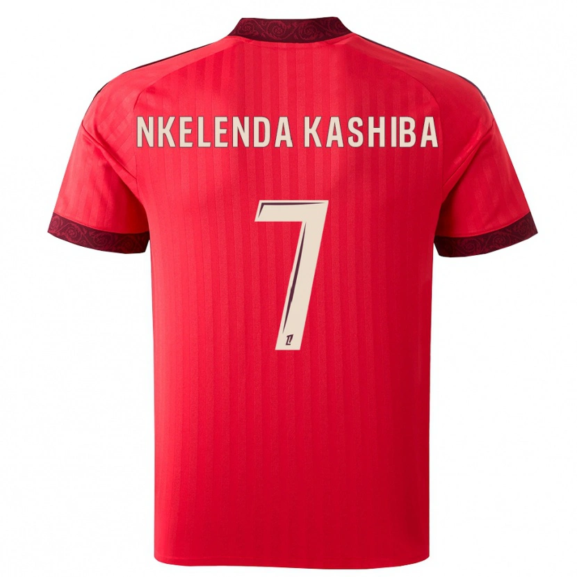 Danxen Męski Jason Nkelenda Kashiba #7 Bordo Czerwony Biały Wyjazdowa Koszulka 2026/27 Koszulki Klubowe