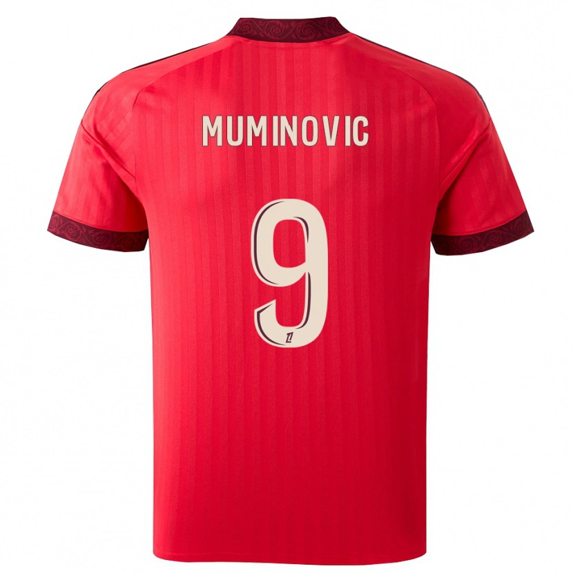 Danxen Męski Ajdin Muminovic #9 Bordo Czerwony Biały Wyjazdowa Koszulka 2026/27 Koszulki Klubowe