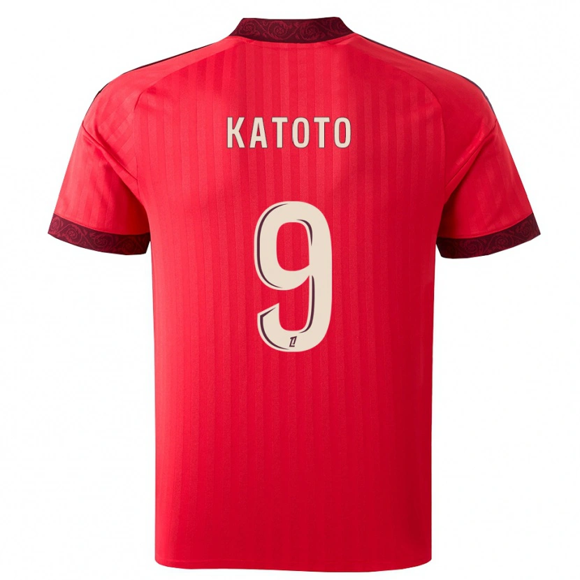 Danxen Męski Marie-Antoinette Katoto #9 Bordo Czerwony Biały Wyjazdowa Koszulka 2026/27 Koszulki Klubowe