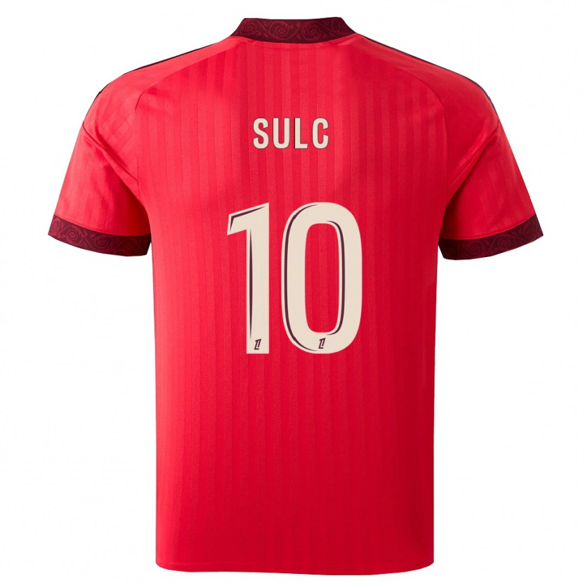 Danxen Męski Pavel Sulc #10 Bordo Czerwony Biały Wyjazdowa Koszulka 2026/27 Koszulki Klubowe