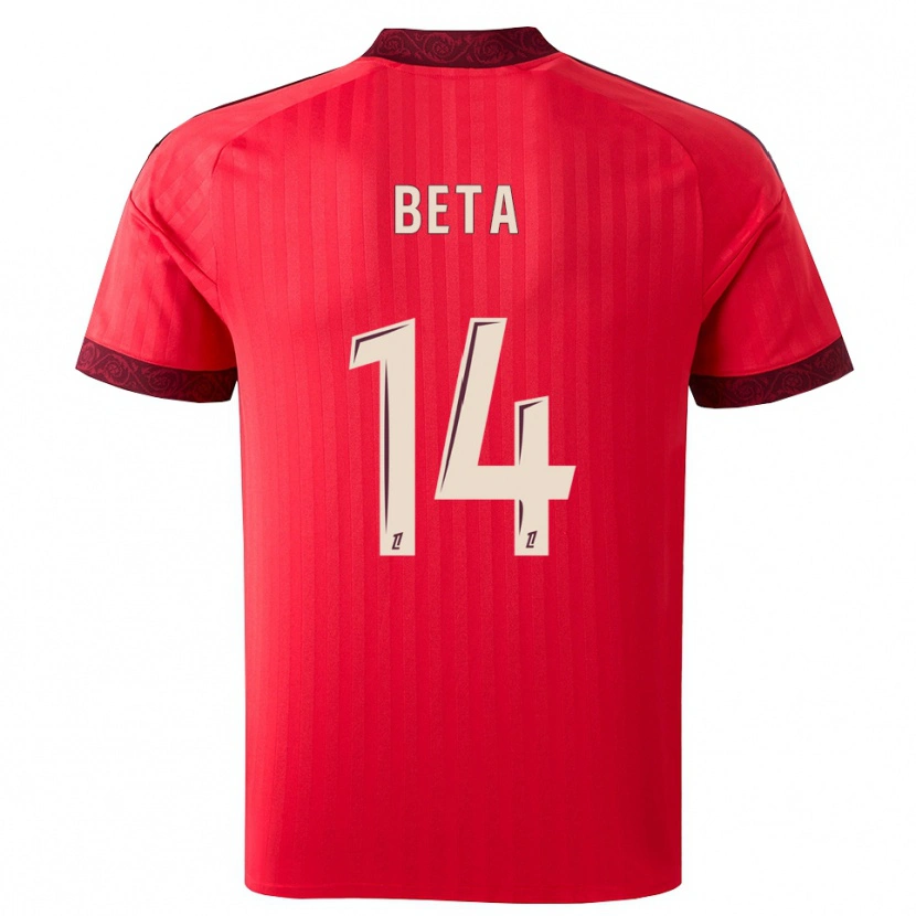Danxen Męski Nathanaël Beta #14 Bordo Czerwony Biały Wyjazdowa Koszulka 2026/27 Koszulki Klubowe