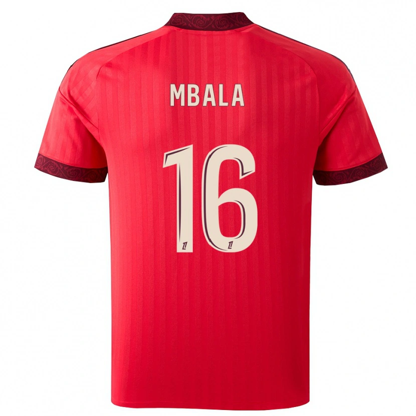 Danxen Męski Joël Mbala #16 Bordo Czerwony Biały Wyjazdowa Koszulka 2026/27 Koszulki Klubowe