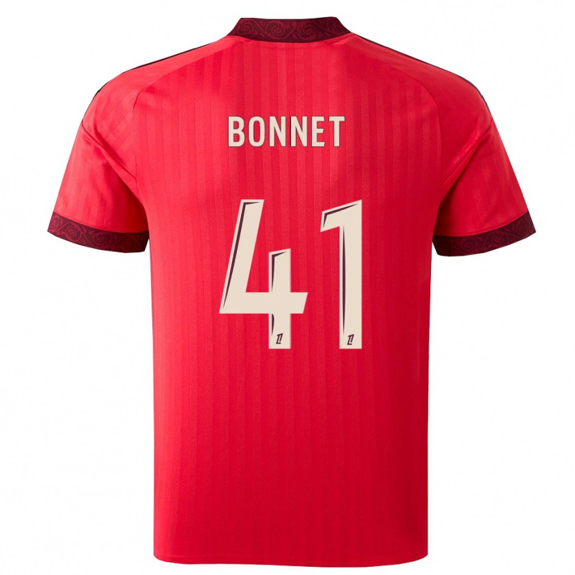 Danxen Męski Noam Bonnet #41 Bordo Czerwony Biały Wyjazdowa Koszulka 2026/27 Koszulki Klubowe