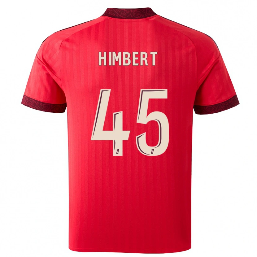 Danxen Męski Rémi Himbert #45 Bordo Czerwony Biały Wyjazdowa Koszulka 2026/27 Koszulki Klubowe