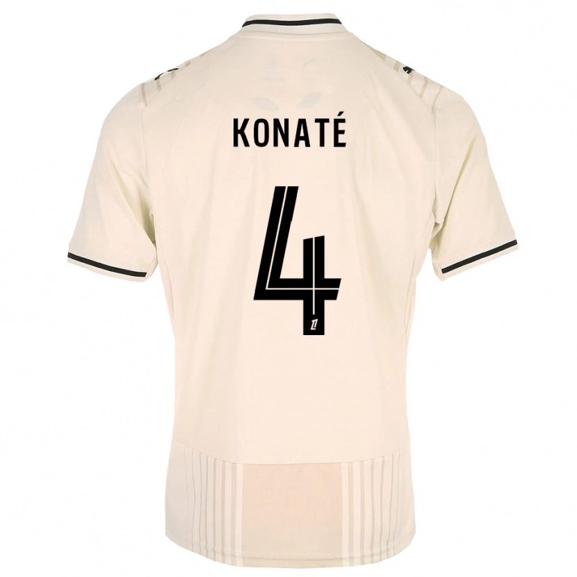 Danxen Męski Djibril Konaté #4 Stara Koronka Czarny Antyczny Biały Wyjazdowa Koszulka 2026/27 Koszulki Klubowe
