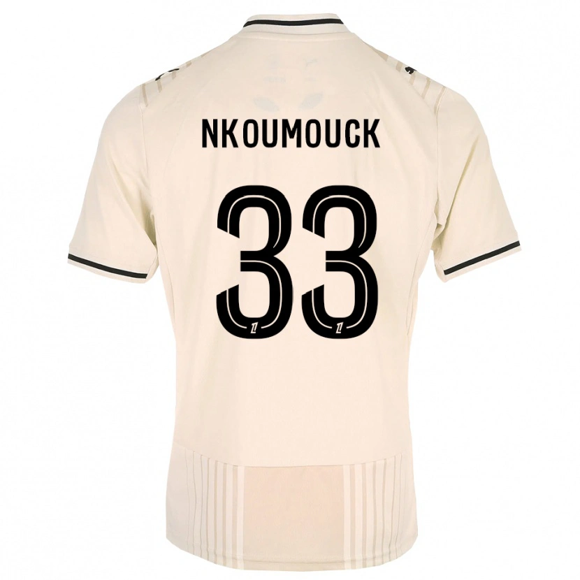 Danxen Męski Marc-Anthony Nkoumouck #33 Stara Koronka Czarny Antyczny Biały Wyjazdowa Koszulka 2026/27 Koszulki Klubowe