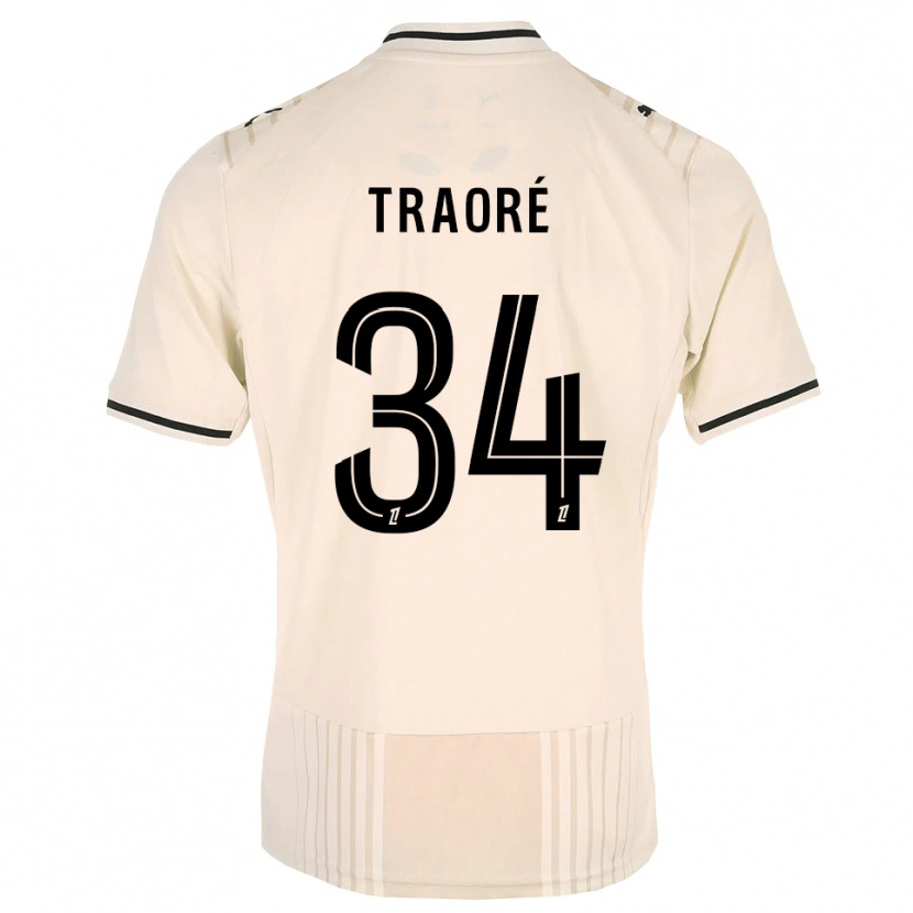 Danxen Męski Ibrahim Traoré #34 Stara Koronka Czarny Antyczny Biały Wyjazdowa Koszulka 2026/27 Koszulki Klubowe
