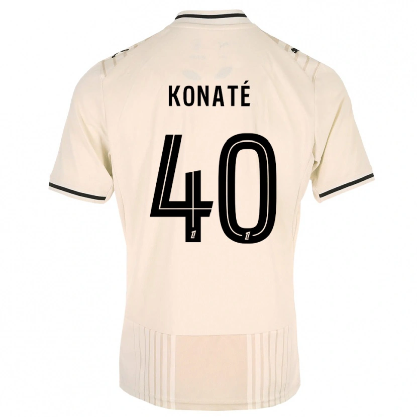 Danxen Męski Hillel Konaté #40 Stara Koronka Czarny Antyczny Biały Wyjazdowa Koszulka 2026/27 Koszulki Klubowe