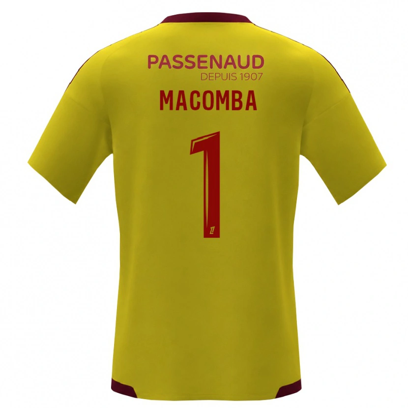 Danxen Męski Tyron Macomba #1 Żółty Czerwony Zielony Wyjazdowa Koszulka 2026/27 Koszulki Klubowe