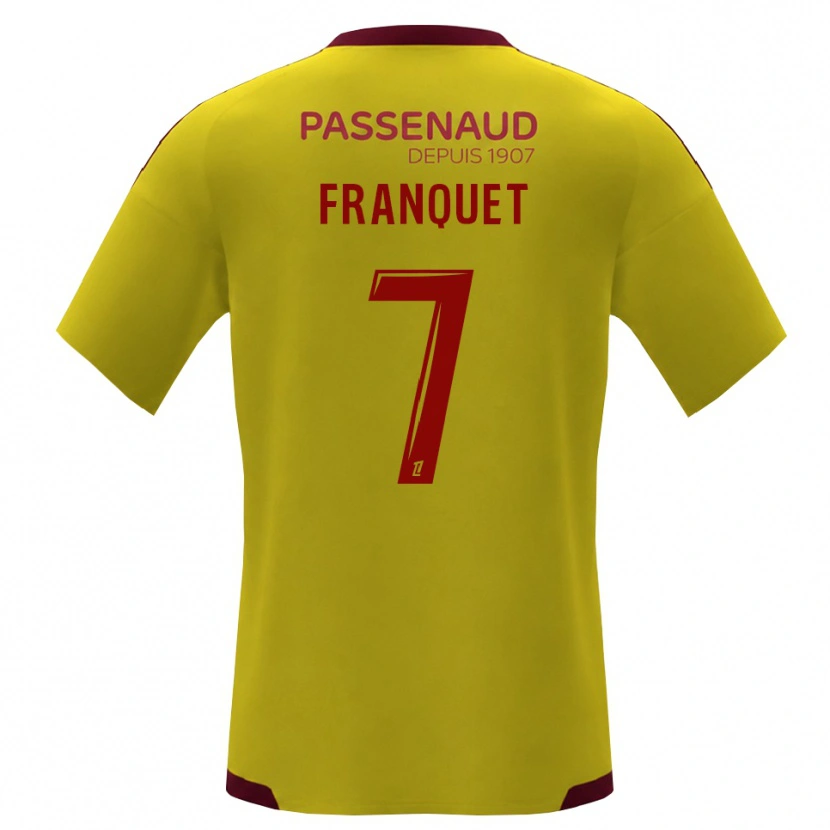 Danxen Męski Tayson Franquet #7 Żółty Czerwony Zielony Wyjazdowa Koszulka 2026/27 Koszulki Klubowe