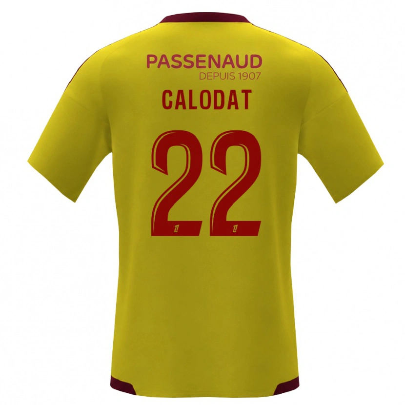 Danxen Męski Lucas Calodat #22 Żółty Czerwony Zielony Wyjazdowa Koszulka 2026/27 Koszulki Klubowe