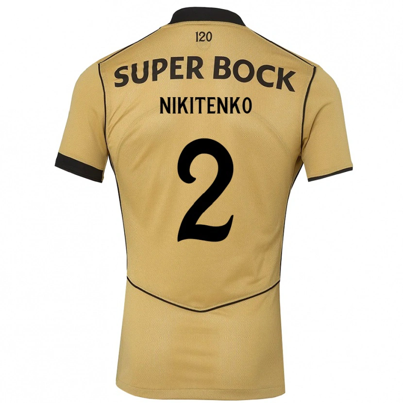 Danxen Męski Konstantin Nikitenko #2 Goldenrod Czarny Wyjazdowa Koszulka 2026/27 Koszulki Klubowe