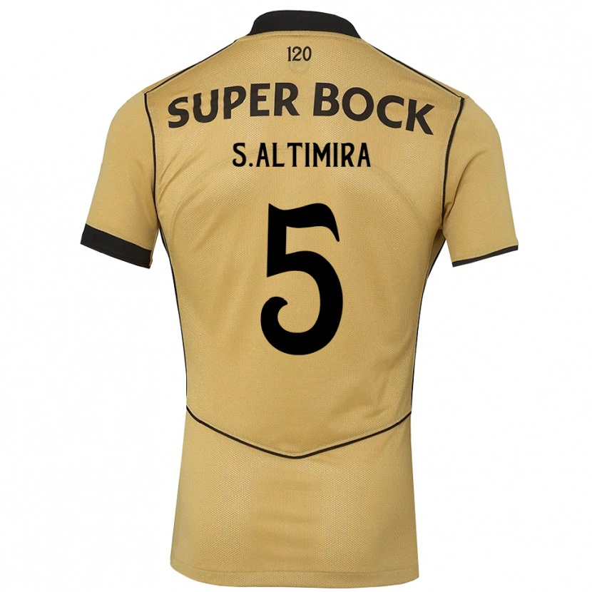 Danxen Męski Sergi Altimira #5 Goldenrod Czarny Wyjazdowa Koszulka 2026/27 Koszulki Klubowe