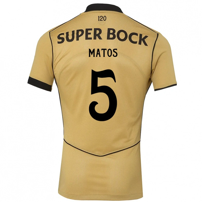 Danxen Męski Sérgio Matos #5 Goldenrod Czarny Wyjazdowa Koszulka 2026/27 Koszulki Klubowe