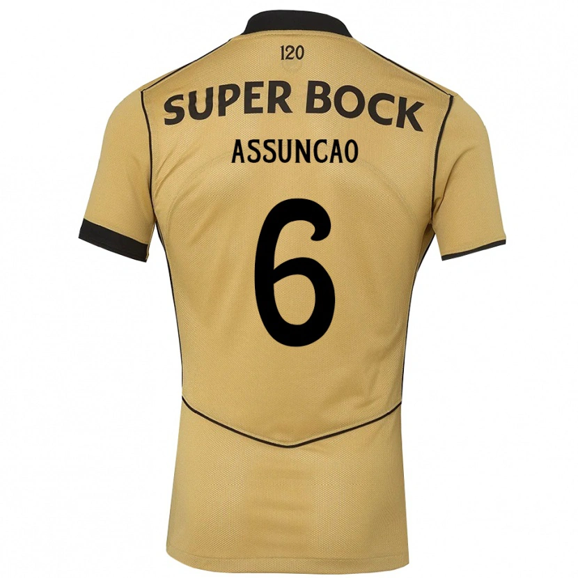 Danxen Męski João Assunção #6 Goldenrod Czarny Wyjazdowa Koszulka 2026/27 Koszulki Klubowe