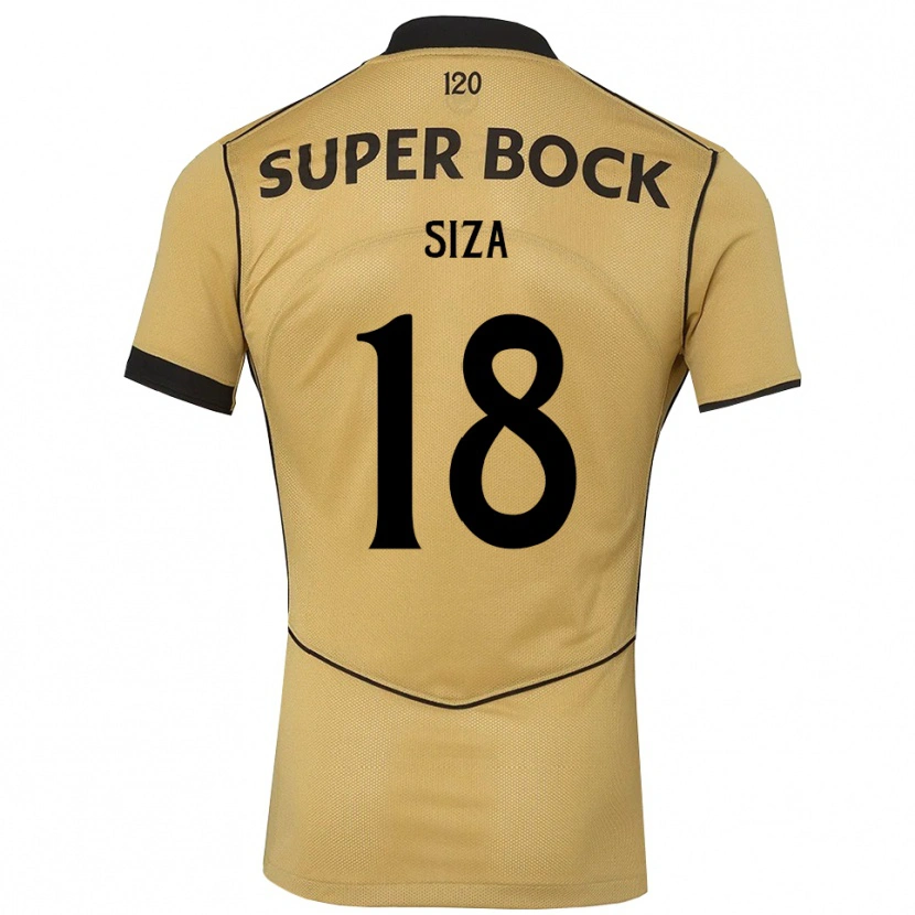 Danxen Męski Sergio Siza #18 Goldenrod Czarny Wyjazdowa Koszulka 2026/27 Koszulki Klubowe