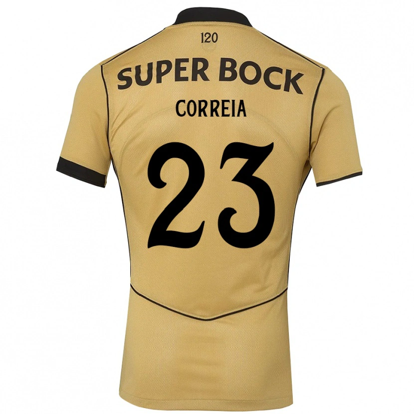 Danxen Męski Duarte Correia #23 Goldenrod Czarny Wyjazdowa Koszulka 2026/27 Koszulki Klubowe