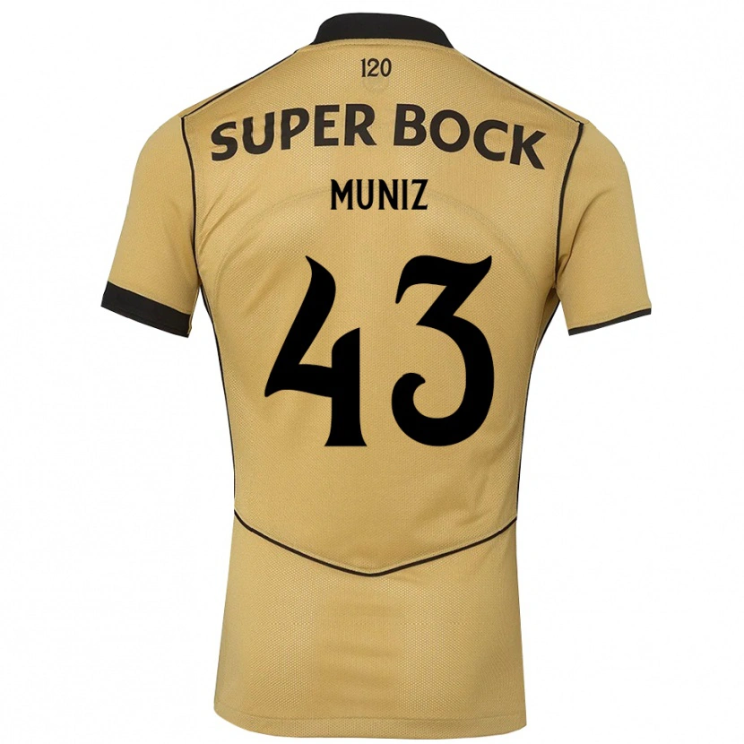 Danxen Męski João Muniz #43 Goldenrod Czarny Wyjazdowa Koszulka 2026/27 Koszulki Klubowe