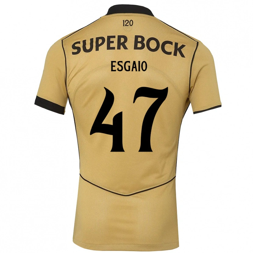 Danxen Męski Ricardo Esgaio #47 Goldenrod Czarny Wyjazdowa Koszulka 2026/27 Koszulki Klubowe