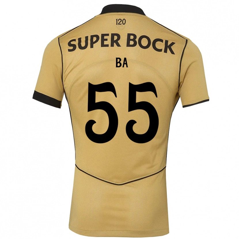 Danxen Męski Ibrahima Ba #55 Goldenrod Czarny Wyjazdowa Koszulka 2026/27 Koszulki Klubowe