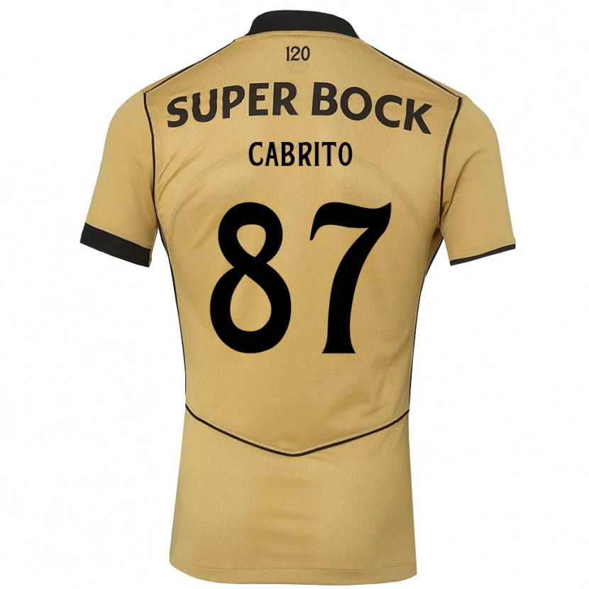 Danxen Męski Rodrigo Cabrito #87 Goldenrod Czarny Wyjazdowa Koszulka 2026/27 Koszulki Klubowe