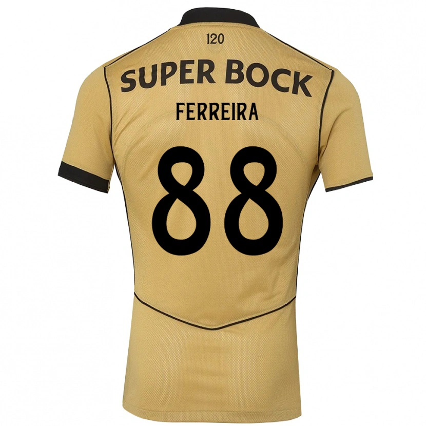 Danxen Męski Tiago Ferreira #88 Goldenrod Czarny Wyjazdowa Koszulka 2026/27 Koszulki Klubowe